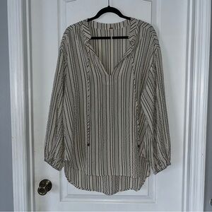 Free People Long Tunic  Bishop Sleeve Blouse